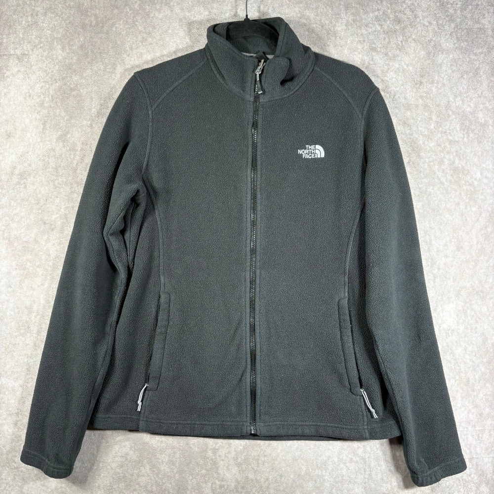 The North Face Jacket Womens Size Large Gray Fleece Full Zip Outdoor Active